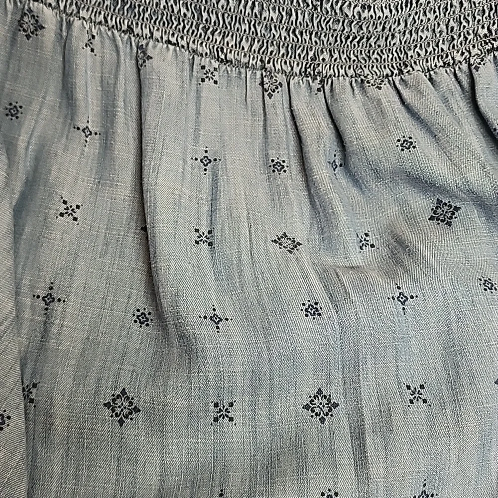 Ariat Blue Ruffled Elastic Tube Top Womens Sz M Paisley Print Dress Country Girl - Picture 7 of 14